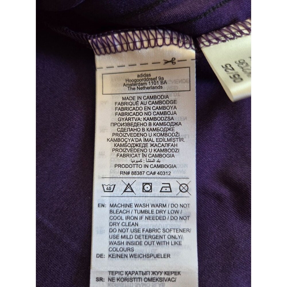 Adidas Womens Climalite Crew Tee XL Purple Activewear Lightweight NWT - Picture 7 of 11